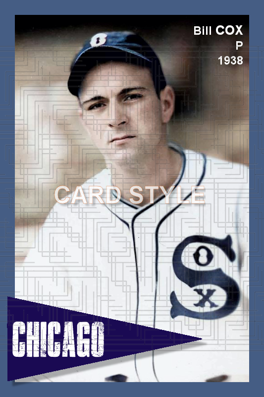 Bill Cox - 1938 Chicago White Sox - choose a size & style