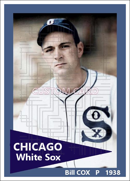 Bill Cox - 1938 Chicago White Sox - choose a size & style