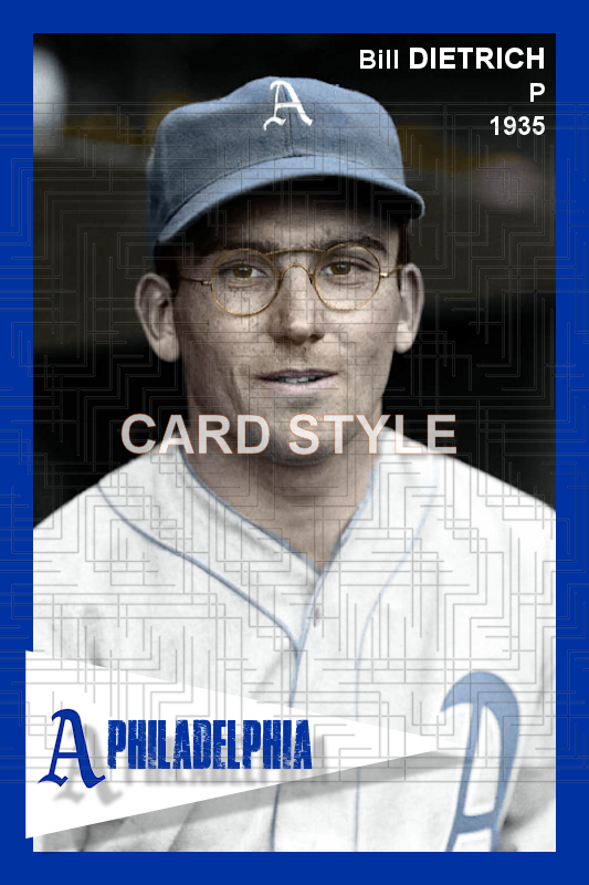 Bill Dietrich - 1935 Philadelphia Athletics - choose a size & style