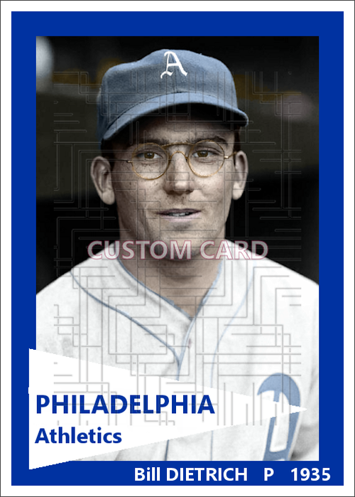Bill Dietrich - 1935 Philadelphia Athletics - choose a size & style