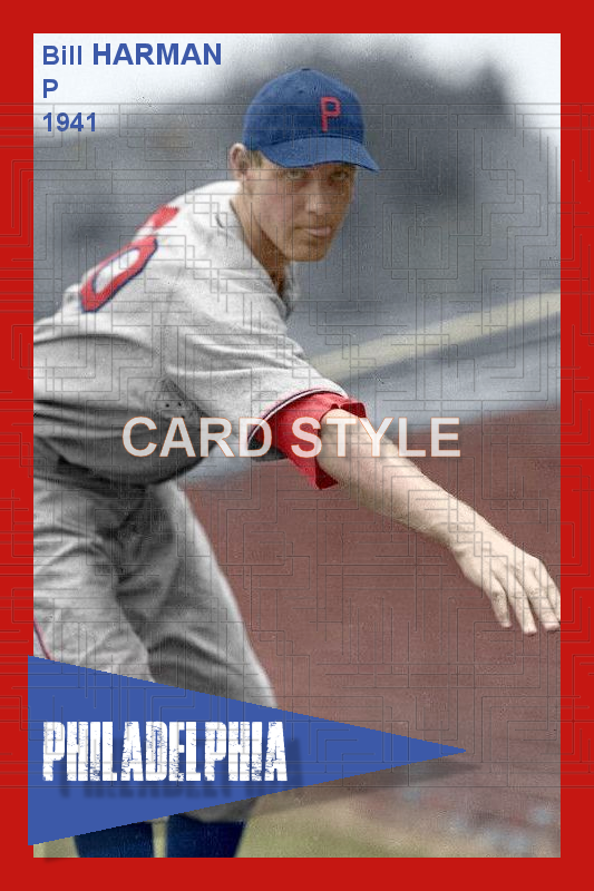 Bill Harman - 1941 Philadelphia Phillies - choose a size & style