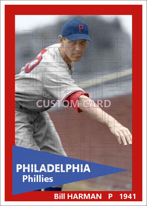 Bill Harman - 1941 Philadelphia Phillies - choose a size & style