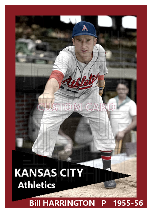 Bill Harrington - 1955-56 Kansas City Athletics - choose a size & style