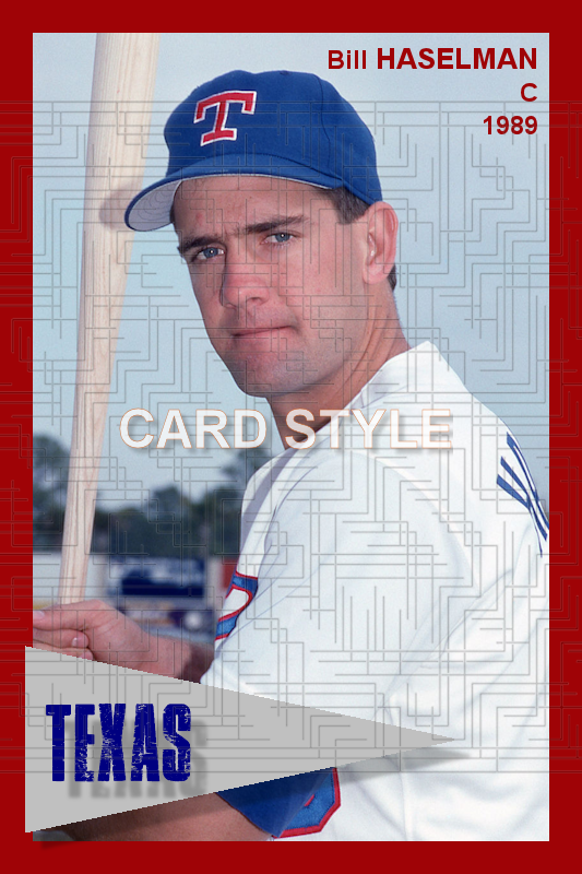 Bill Haselman - 1989 Texas Rangers - choose a size & style