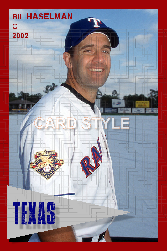 Bill Haselman - 2002 Texas Rangers - choose a size & style