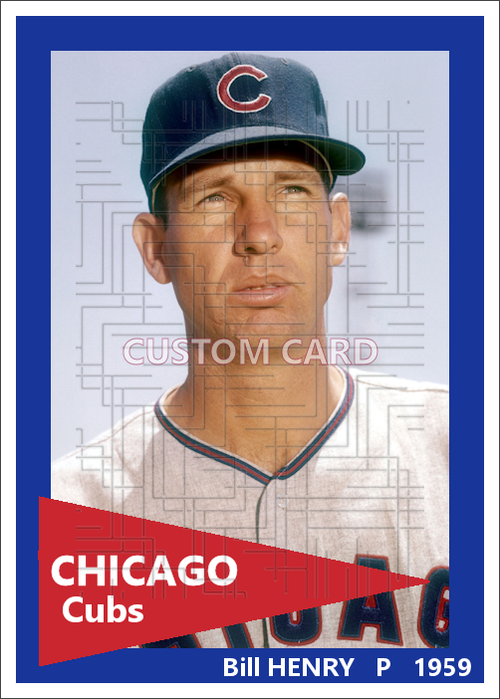 Bill Henry - 1959 Chicago Cubs - choose a size & style