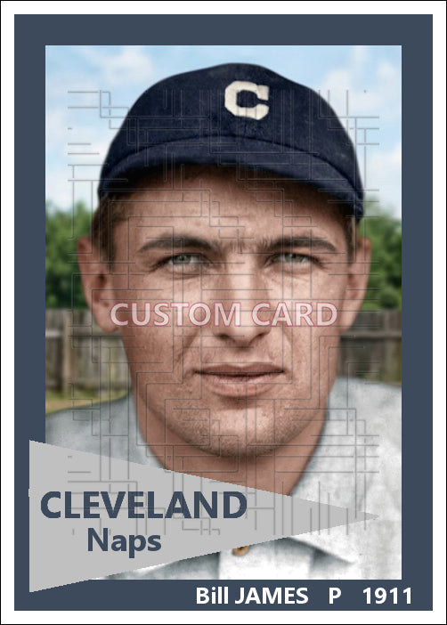 Bill James - 1911 Cleveland Naps - choose a size & style