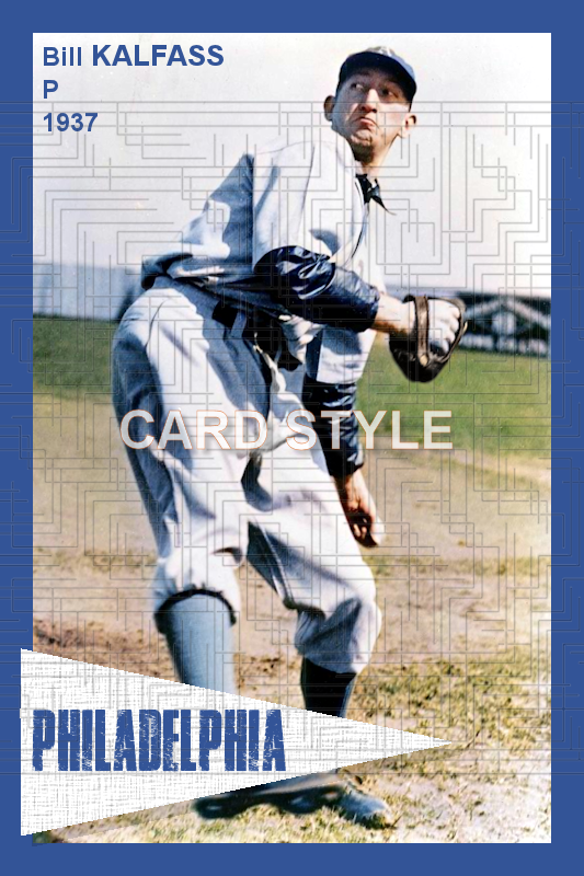 Bill Kalfass - 1937 Philadelphia Athletics - choose a size & style