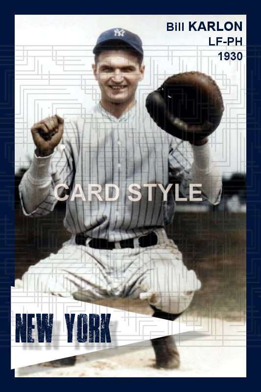 Bill Karlon - 1930 New York Yankees - choose a size & style