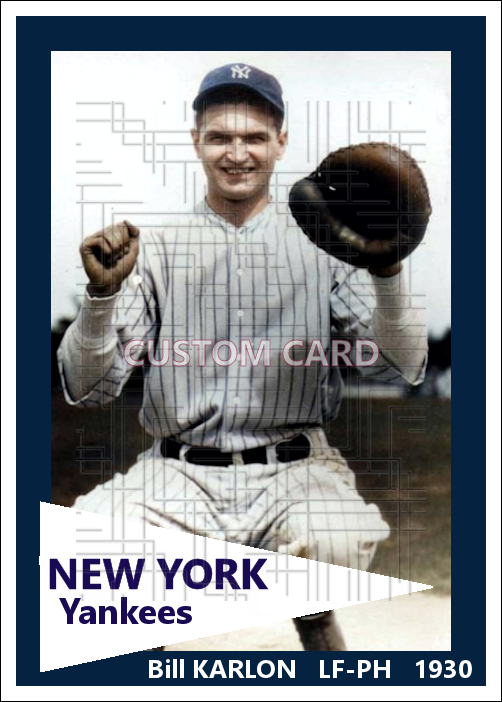 Bill Karlon - 1930 New York Yankees - choose a size & style