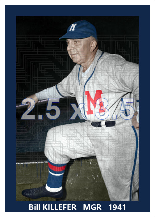 Bill Killefer - 1941 Milwaukee Brewers - choose a size & style