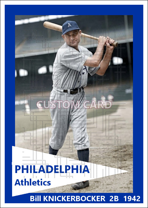 Bill Knickerbocker - 1942 Philadelphia Athletics - choose a size & style