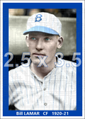 Bill Lamar - 1920-21 Brooklyn Robins - choose a size & style