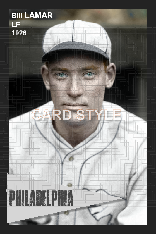 Bill Lamar - 1926 Philadelphia Athletics - choose a size & style