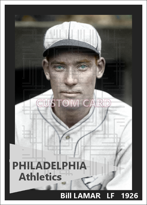 Bill Lamar - 1926 Philadelphia Athletics - choose a size & style