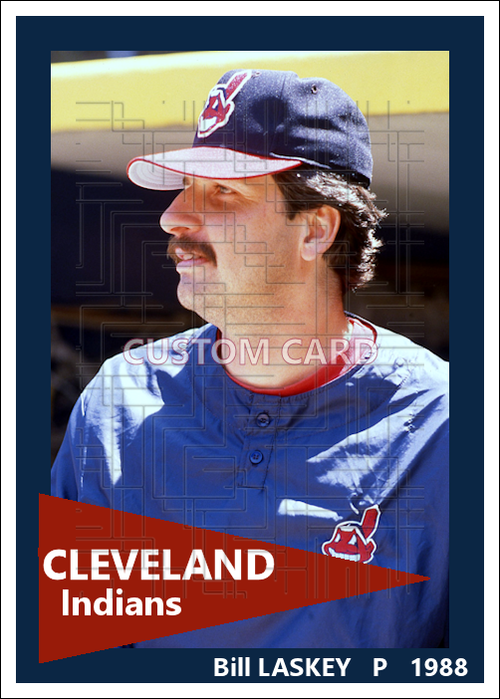 Bill Laskey - 1988 Cleveland Indians - choose a size & style