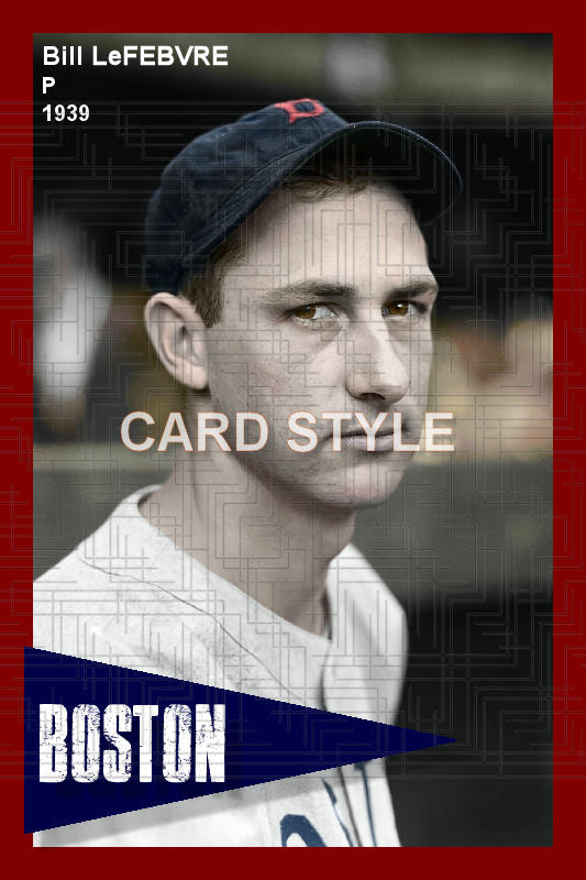 Bill LeFebvre - 1939 Boston Red Sox - choose a size & style