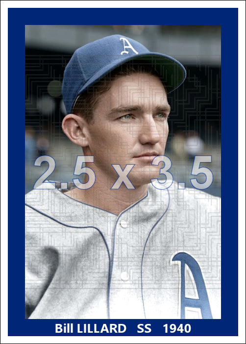 Bill Lillard - 1940 Philadelphia Athletics - choose a size & style