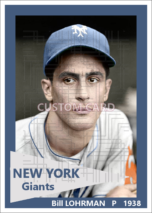Bill Lohrman - 1938 New York Giants - choose a size & style