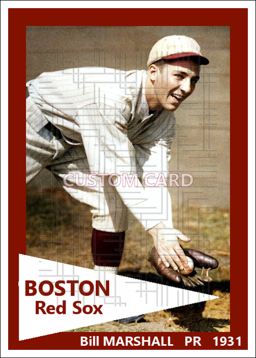 Bill Marshall - 1931 Boston Red Sox - choose a size & style