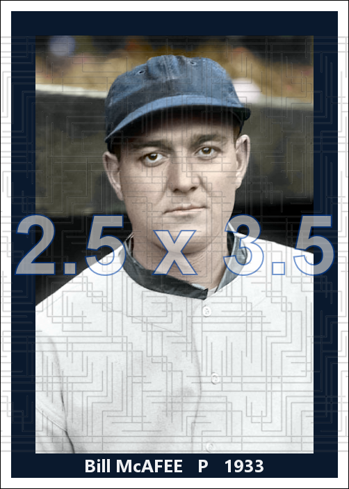 Bill McAfee - 1933 Washington Senators - choose a size & style
