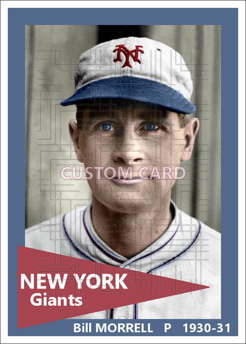 Bill Morrell - 1930-31 New York Giants - choose a size & style