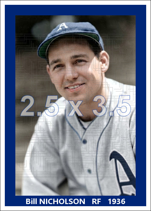 Bill Nicholson - 1936 Philadelphia Athletics - choose a size & style