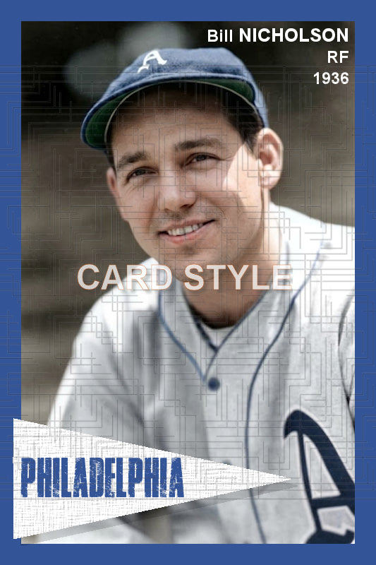 Bill Nicholson - 1936 Philadelphia Athletics - choose a size & style