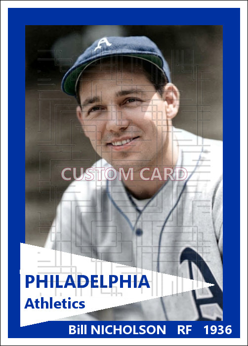Bill Nicholson - 1936 Philadelphia Athletics - choose a size & style