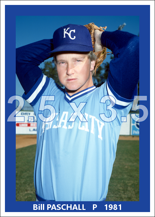 Bill Paschall - 1980 Kansas City Royals - choose a size & style
