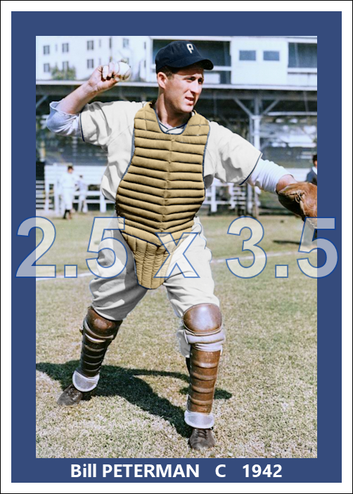 Bill Peterman - 1942 Philadelphia Phillies - choose a size & style