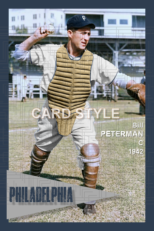 Bill Peterman - 1942 Philadelphia Phillies - choose a size & style