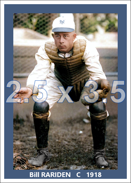Bill Rariden - 1918 New York Giants - choose a size & style