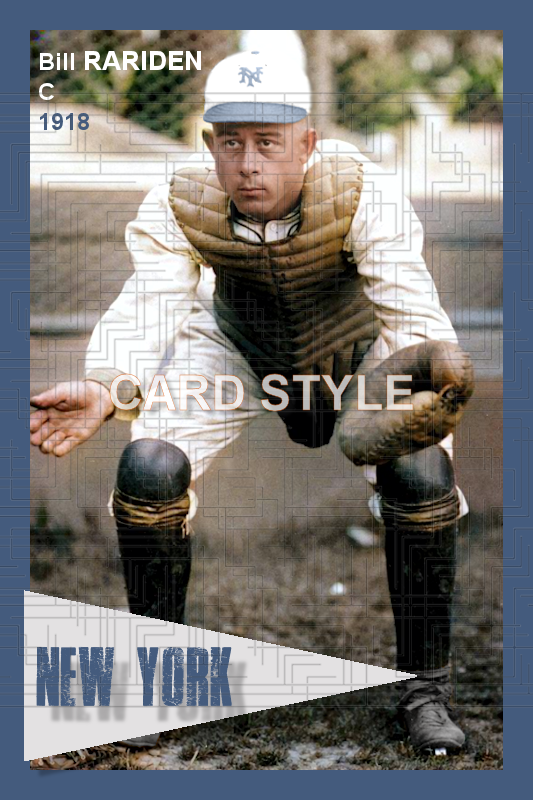 Bill Rariden - 1918 New York Giants - choose a size & style