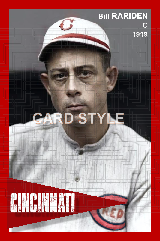 Bill Rariden - 1919 Cincinnati Reds - choose a size & style