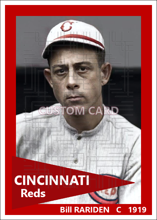 Bill Rariden - 1919 Cincinnati Reds - choose a size & style