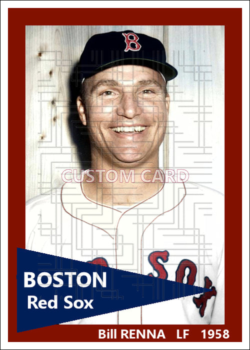 Bill Renna - 1958 Boston Red Sox - choose a size & style