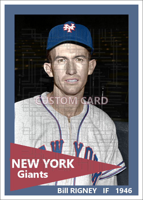 Bill Rigney - 1946 New York Giants - choose a size & style