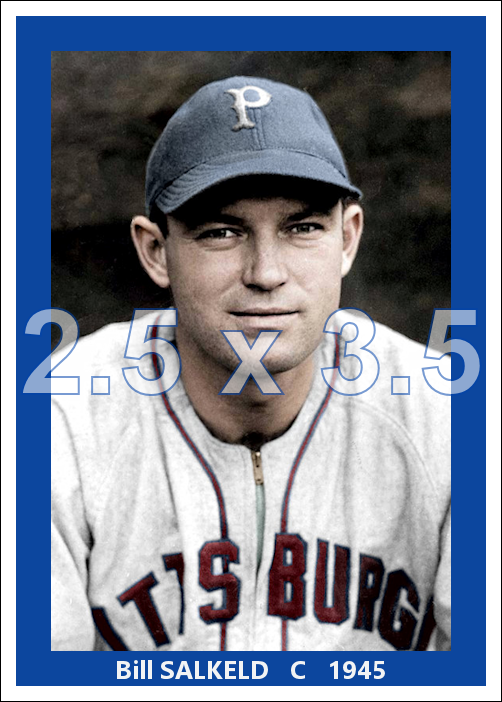 Bill Salkeld - 1945 Pittsburgh Pirates - choose a size & style