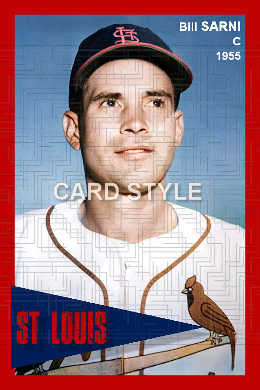 Bill Sarni - 1955 St. Louis Cardinals - choose a size & style
