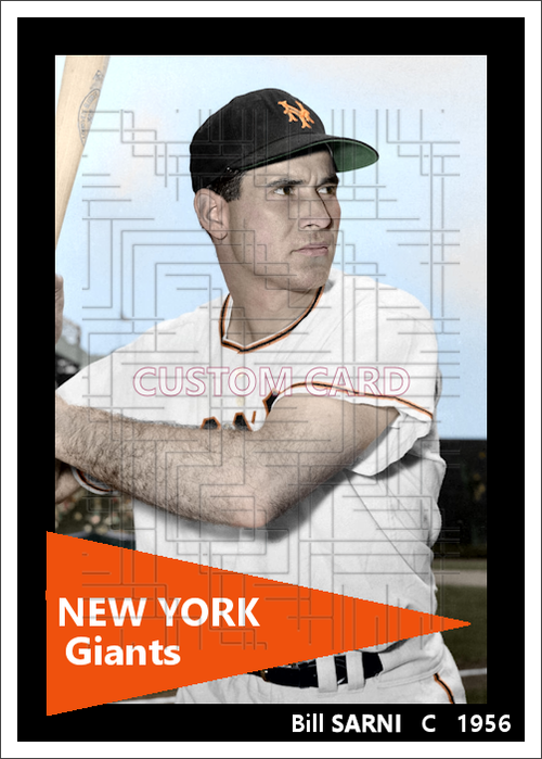 Bill Sarni - 1956 New York Giants - choose a size & style