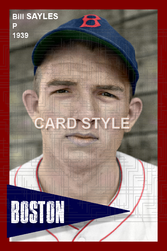 Bill Sayles - 1939 Boston Red Sox - choose a size & style