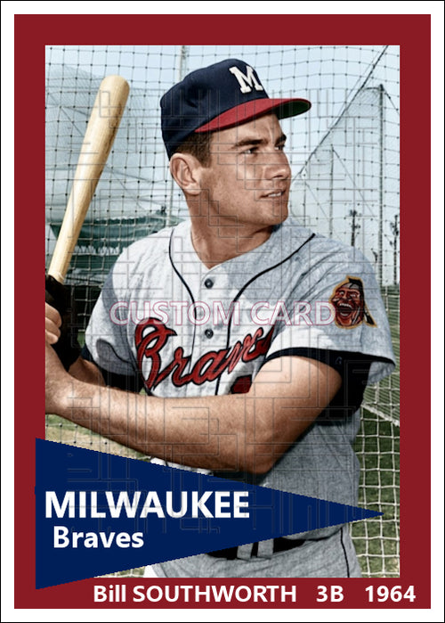 Bill Southworth - 1964 Milwaukee Braves - choose a size & style