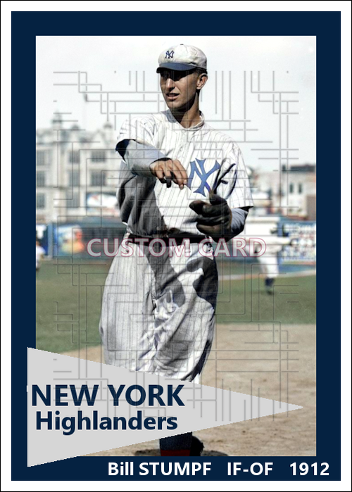Bill Stumpf - 1912 New York Highlanders - choose a size & style