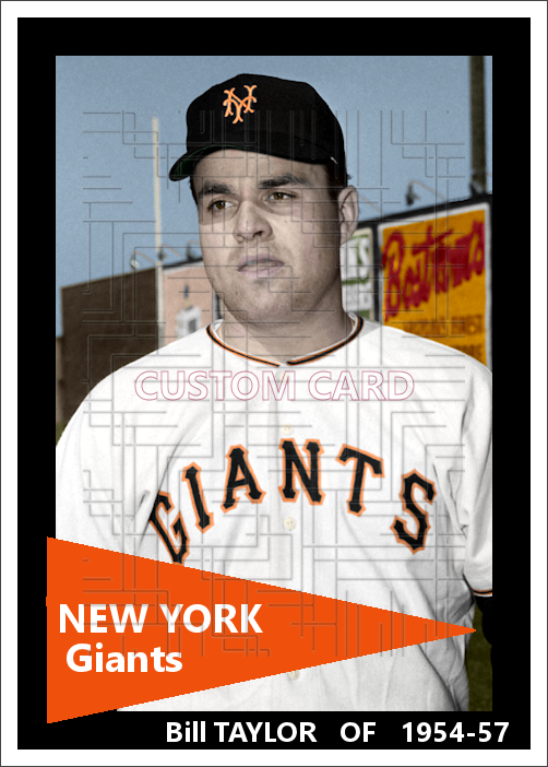 Bill Taylor - 1954-57 New York Giants - choose a size & style