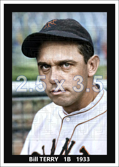 Bill Terry - 1933 New York Giants - choose a size & style