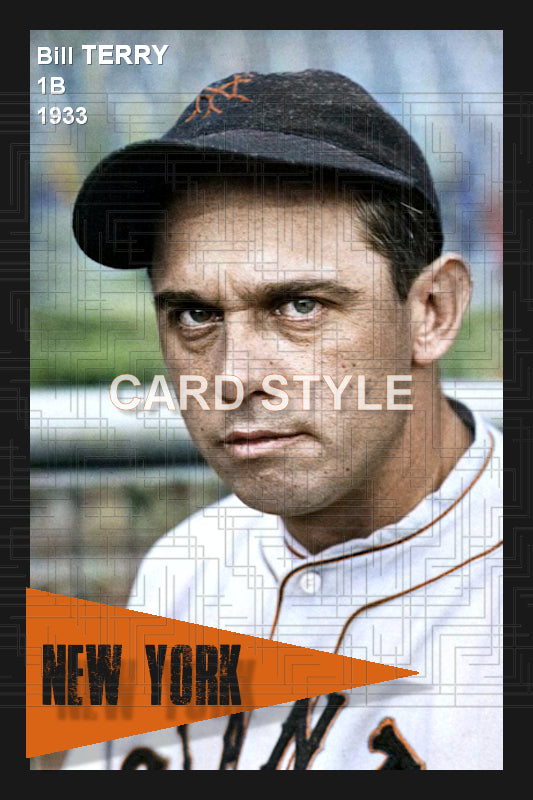 Bill Terry - 1933 New York Giants - choose a size & style