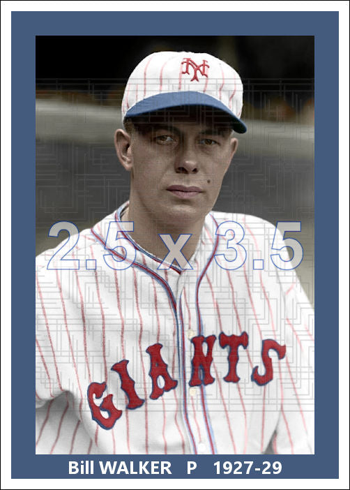 Bill Walker - 1927-29 New York Giants - choose a size & style