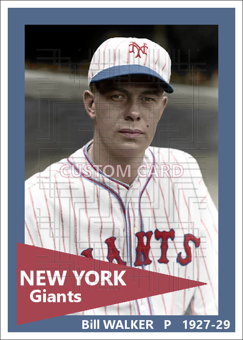 Bill Walker - 1927-29 New York Giants - choose a size & style