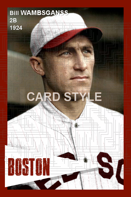 Bill Wambsganss - 1924 Boston Red Sox - choose a size & style
